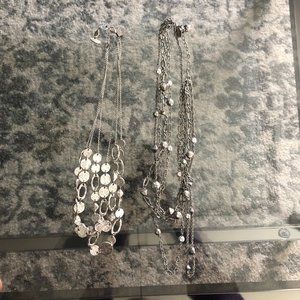 Bundled Silver White House Black Market Necklaces